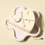 succbelive - sparkling diana anklet สร้อยข้อเท้าจี้พระจันทร์ครึ่งเสี้ยว เงินแท้ เหมาะสำหรับคนแพ้ง่าย