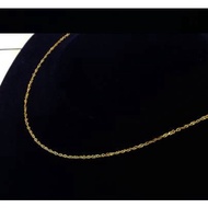43cm Crazy Neck Chain 916 Pure Gold/916 Gold Necklace/916Gold Necklace