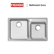 FRANKE Bell Inset Double Bowl Stainless Steel Sink BCX 620-42/35