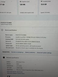 Intel Core i7-8700K Desktop PC - 32GB RAM