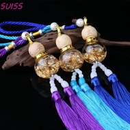 SUISS Glass Bottle Gourd Pendant, Chinese Style Gold Foil Bottom Double Spike Gourd Pendant, Gourd H