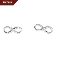 Top Cash Jewellery 9K White Gold Infinity Diamond Earrings [7921L]