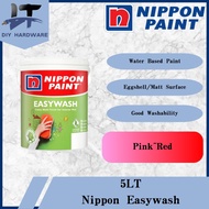 5 Liter Nippon Vinilex Easywash For Interior Wall Paint / Pink - Red Colour