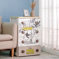 🎈Japanese Iris Storage Cabinet Drawer Storage Cabinet Disney Mickey Pooh Drawer Plastic Storage Cabinet Children's Bedro