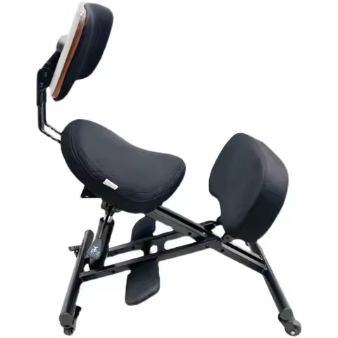 Ergonomic Kneeling Chair Adjustable Backrest Computer Chair Saddle Chair Sitting Position Correction