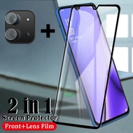 2Pack For Xiaomi Poco C85 Screen Protector Tempered Glass Film + Lens Camera Protector Film for Xiao