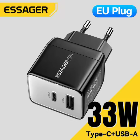 Essager 33W USB Type C GaN Charger For iPhone 16 15 14 Pro Max Xiaomi PD Fast Charging Charger For i
