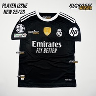 (PLAYER ISSUE) MADRID GK BLACK PI MEW SEASON FOOTBALL JERSEY 25/ 26 2026 FULL PATCH