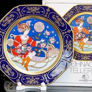德國製Hutschenreuther獅牌1981冬日詩歌極盡奢華珍藏聖誕陶瓷盤