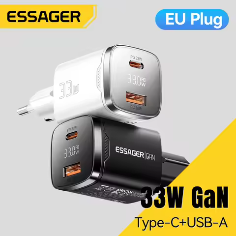 Essager 33W GaN USB C Charger Digital Display PD Fast Charging For iPhone 16 15 14 Max Pro iPad For 