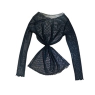 Y2k top long sleeve spring knitted net depop y2k grape gothic punk emo coquette fairycore