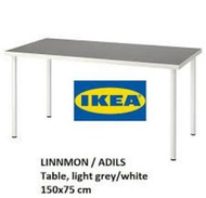IKEA Linnmon 150cm x 75cm 大枱面板 (板面沒有彎曲, 沒有中間下垂) 6-10人 餐枱 餐桌 書枱 書桌 工作枱 電腦枱 寫字枱 額外有3支短枱腳可轉變成 窗台枱 窗臺 (有