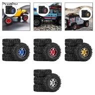 [Prasku] 4 High-performance RC Wheels And Tires, Spare Parts, Fasteners, Easy Installation, Robust A