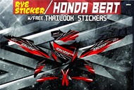 Decals, Sticker, Motorcycle Decals for Honda Beat 110, V1, FI,007,
