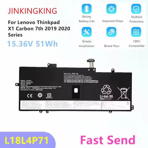 L18L4P71 5B10W13930 Laptop L18M4P72 Battery For Lenovo ThinkPad X1 Yoga 5th 4th Carbon 7th 8th Gen L