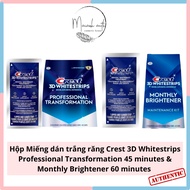 Crest 3D White Professional Effects Teeth Whitening Strips Box & 1 Hour Crest Whitening Strips