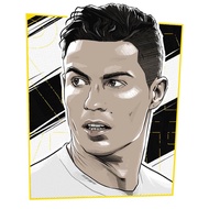 [Logo printed on t-shirt] Thermal ironing image of football players Ronaldo CR7, Messi, all sizes, m