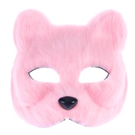 Halloween Plush Mask, Therian Furry Mask Wolf Mask Half Face Animal Mask Halloween Masquerade Mask R
