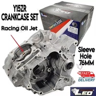 🔥NEW ITEM🔥Y15 CRANKCASE LEO ORIGINAL kawah besar 76mm +RACING OIL JET block 68mm 70mm 72mm