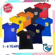 Baju Tshirt Kosong Budak Lelaki 1 hingga 6 tahun / Boys Plain Shirt 💯 Cotton Summerwear
