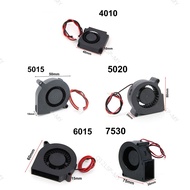 DC 5V 12V 24V 4010 5015 6015 7530 Blower Turbo Cooling Fan Brushless 4cm 5cm 6cm 7cm for 3D Printer 