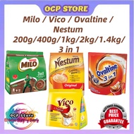 (FREE SHIPPING NO SBH/SRW)Nestle MILO Activ-Go Chocolate Malt Powder/VICO/OVALTINE/NESTUM[200g/400g/