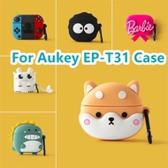READY STOCK For Aukey EP-T31 Case Cute Cartoon Faceless Man & Amusement Game for Aukey EP-T31 Casing
