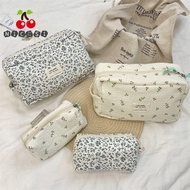 NICESI Cosmetics Bag, Begonia Flower/Rose Handheld Makeup Bag, Portable Floral Print Washing Bag Tra