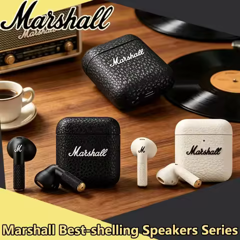 Marshall MINOR III True Wireless Bluetooth Earphones Long Range Outdoor Festival Gift Black Active N