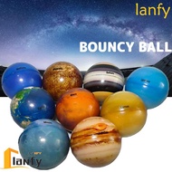 LANFY Moon Star Ball Ball Toy Bouncy Ball Solar System for Children 6.3cm Stress Relief Printing Sta