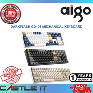 Aigo DarkFlash GD108 BROWN SUGAR / MILKY BROWN STARRY BLUE Wireless WIRED Mechanical Keyboard Gaming