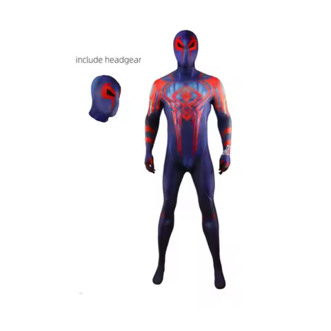 Movie Superhero Spider 2099 Cosplay Costume Miguel OHara Bodysuit Jumpsuit Halloween Party Costumes 