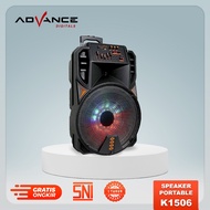 ADVANCE - Speaker Roda Bluetooth Portable Karaoke 15 Inch Free 2 Mic Wireless (K-1506)