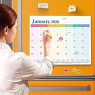 English Magnetic Calendar Home Planner Organizer Notes Thick Paper INS 18 Month Calendar
