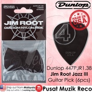 Dunlop 447PJR1.38 Jim Root Signature Guitar Pick 1.38mm (3/6pcs) 【MADE IN USA 】 Pemetik Gitar Akustik Elektrik Bass