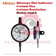Mitutoyo 2046A Dial Indicator, 10mm Max, 0.01mm Resolution, 1.4N Max Force