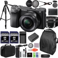Sony a6400 Mirrorless Digital Camera with 16-50mm Lens Bundle with Extra Battery and Charger Kit, Ba