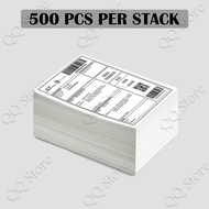 500pcs Thermal Sticker A6 Paper Roll Fold Stack Airway Bill Sticker Thermal Label AWB Consignment Note 订单打印纸 TS01