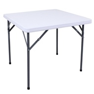 [特價]【頂堅】寬87公分-方形折疊桌/麻將桌/餐桌/工作桌/露營桌/拜拜桌象牙白色