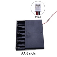 YuXi 1 Piece AA Battery Storage Box Case 8 Slot Battery Holder With Terminal Wire SM Dupont PH2.0 XH