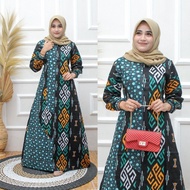 Y☛7B Gamis Batik Wanita / Gamis Batik Jumbo / Gamis Batik Kombinasi