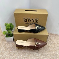 BONNIE KASUT HEELS 866-5 COLOUR BLACK BROWN TUMIT 1INCI