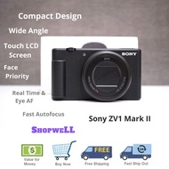 Used SONY  ZV-1 II / ZV1II / ZV-1 Mark II / ZV-1 Mark 2 Best Point and Shoot Digital Camera for Vlog