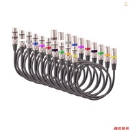 10pcs 1.5M/5ft XLR Cable DMX Stage Light Cable 3-Pin XLR Male to Female Plug Black PVC Jack Mic Cabl