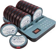 Restaurant Pager System, 16 Coaster Buzzers, Wireless Pagers and Beepers Guest Customer Queue Pagers