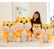 Gấu bông hổ ôm bình sữa siêu dễ thương – Quà tặng thú nhồi bông cọp má phệ bú bình – Size từ 50 cm đ