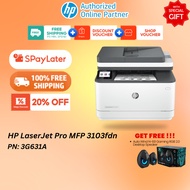 HP LaserJet Pro MFP 3103fdn 3 in1 Monochrome Printer PN: 3G631A
