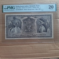 Uang kuno Wayang 25 gulden 1939 PMG 20 Very Fine