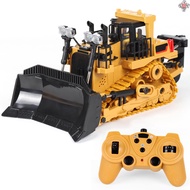 BC1032 Remote Control Bulldozer 1/24 RC Car 2.4Ghz 9 Channel Dozer Front Loader Toy with Light and S