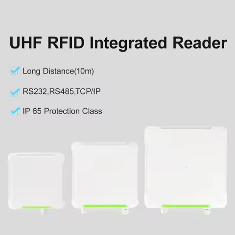 ISO18000-6C Long Range LED UHF RFID Integrated Reader 7dbi,8dbi,9dbi Antenna Reader IP65 SDK and Dem